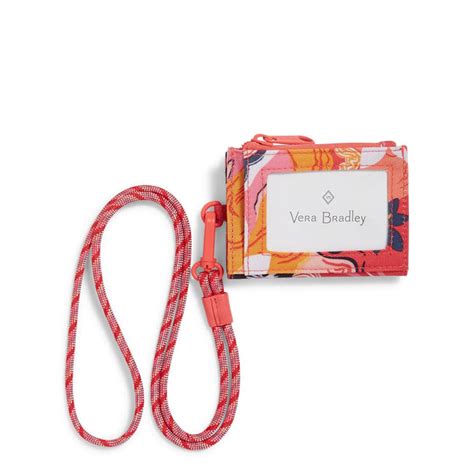 Vera Bradley Carryall RFID Lanyard Card Case 